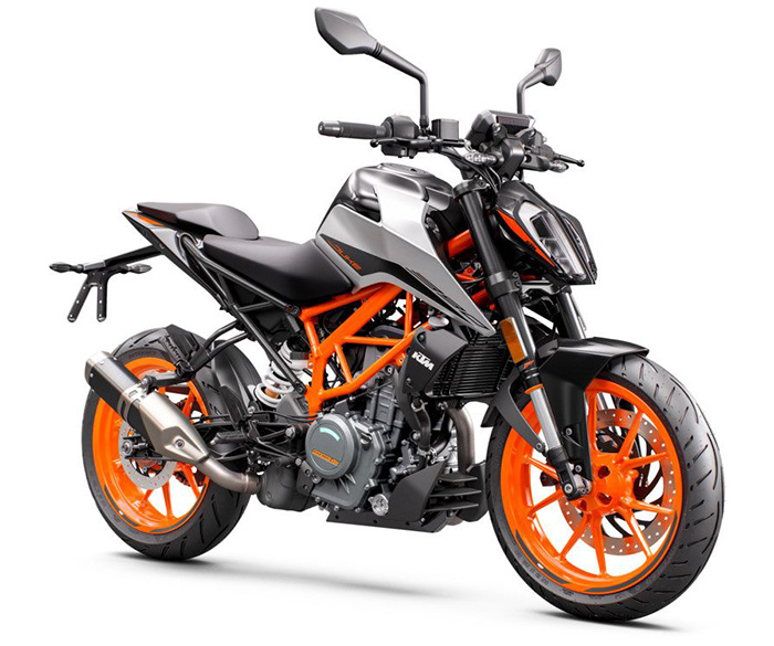 KTM 390 DUKE front right gray
