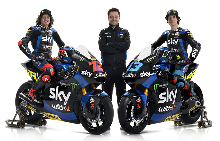Sky VR46 Bezzecchi Nieto e Vietti Ramus moto
